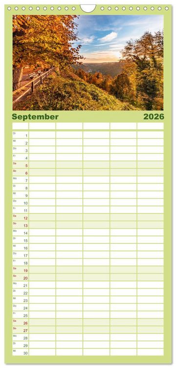 Produktbild: Familienplaner 2026 - Naturparadies Pf&auml;lzerwald mit 5 Spalten (Wandkalender, 21 x 45 cm) CALVENDO