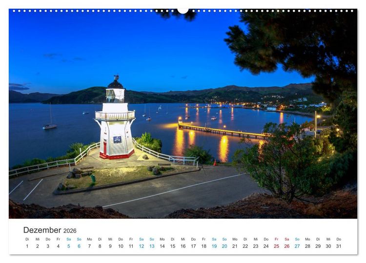 Produktbild: Neuseelands Leuchtt&uuml;rme (Wandkalender 2026 DIN A2 quer), CALVENDO Monatskalender