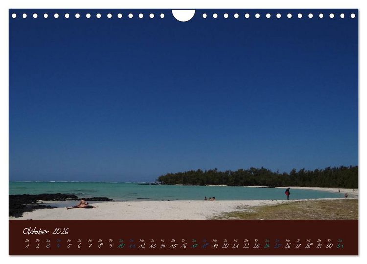 Produktbild: Indische Perle - Mauritius (Wandkalender 2026 DIN A4 quer), CALVENDO Monatskalender