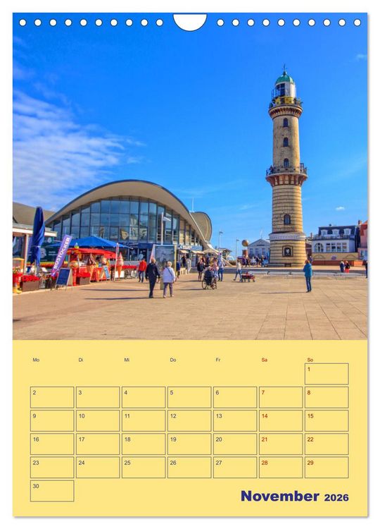 Produktbild: Sehnsuchtsort Warnem&uuml;nde (Wandkalender 2026 DIN A4 hoch), CALVENDO Monatskalender