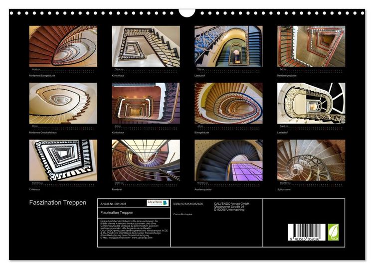 Produktbild: Faszination Treppen (Wandkalender 2026 DIN A3 quer), CALVENDO Monatskalender