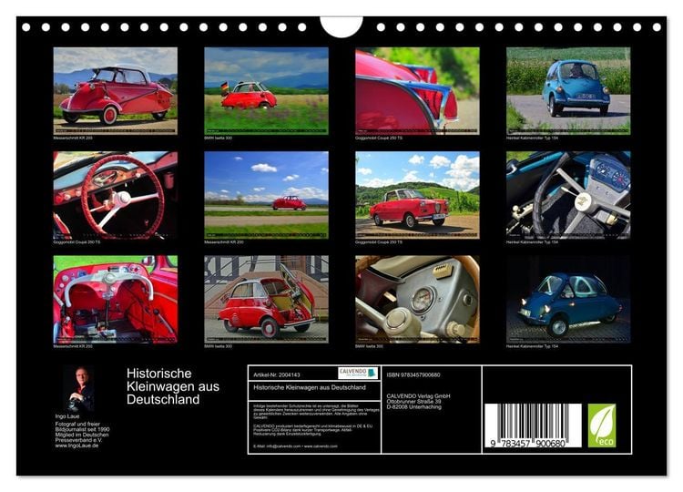 Produktbild: Historische Kleinwagen aus Deutschland (Wandkalender 2026 DIN A4 quer), CALVENDO Monatskalender