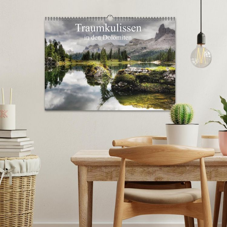 Produktbild: Traumkulissen in den Dolomiten (Wandkalender 2026 DIN A3 quer), CALVENDO Monatskalender