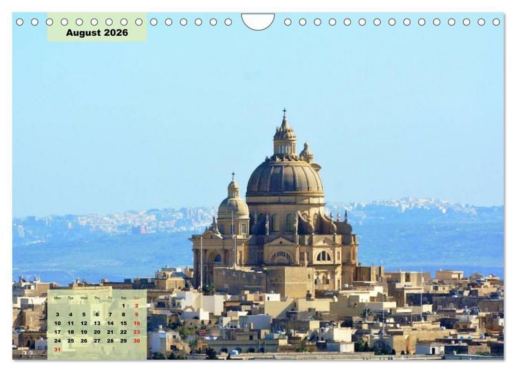 Produktbild: Malta and Gozo two historical islands (Wall Calendar 2026 DIN A4 landscape), CALVENDO 12 Month Wall Calendar