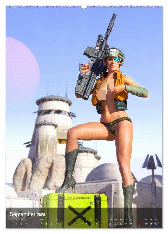 Produktbild: Science Fiction Pin Ups (Wandkalender 2026 DIN A2 hoch), CALVENDO Monatskalender
