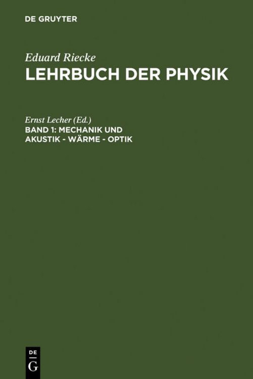 Produktbild: Mechanik und Akustik &ndash; W&auml;rme &ndash; Optik