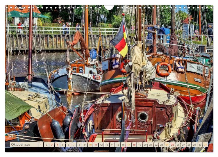 Produktbild: Ostfriesland - der alte Hafen Carolinensiel (Wandkalender 2026 DIN A3 quer), CALVENDO Monatskalender