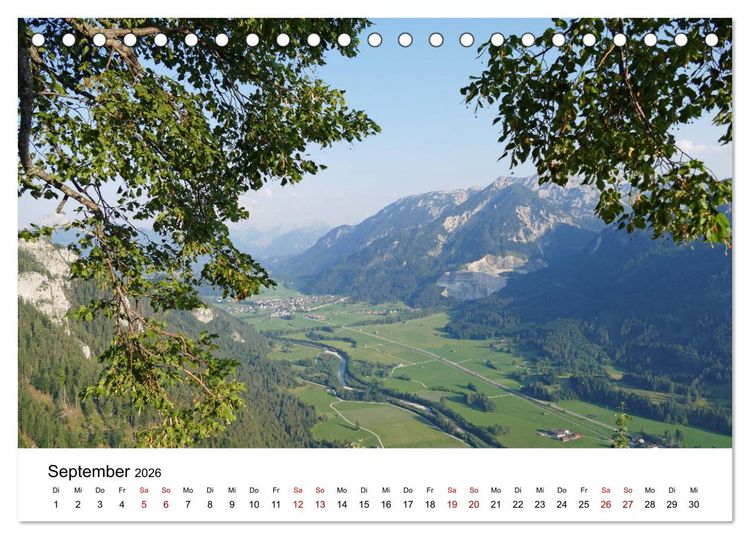 Produktbild: Wundersch&ouml;ne Landschaften in den Alpen (Tischkalender 2026 DIN A5 quer), CALVENDO Monatskalender