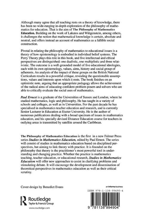 Produktbild: The Philosophy of Mathematics Education