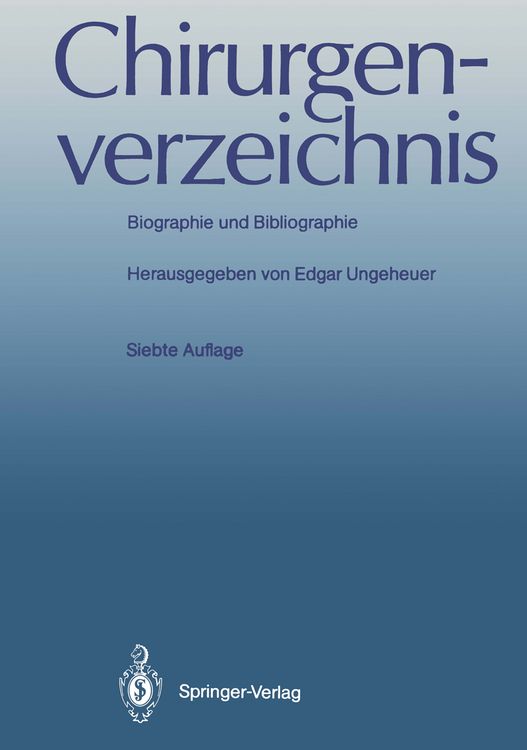Produktbild: Chirurgenverzeichnis