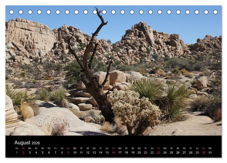 Produktbild: Kalifornien 2026 (Tischkalender 2026 DIN A5 quer), CALVENDO Monatskalender