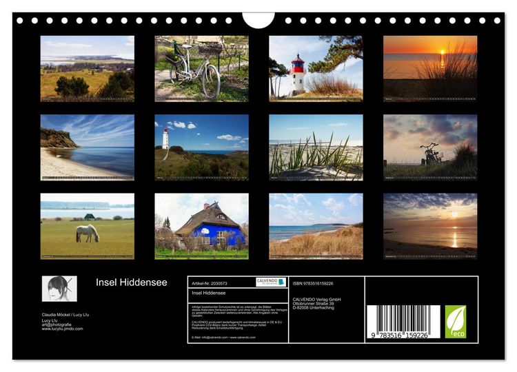 Produktbild: Insel Hiddensee (Wandkalender 2026 DIN A4 quer), CALVENDO Monatskalender