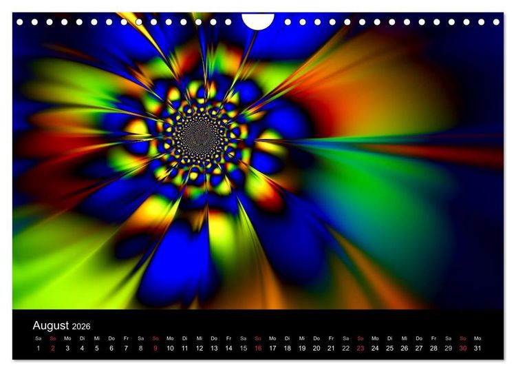 Produktbild: Fraktale Welten 2 (Wandkalender 2026 DIN A4 quer), CALVENDO Monatskalender