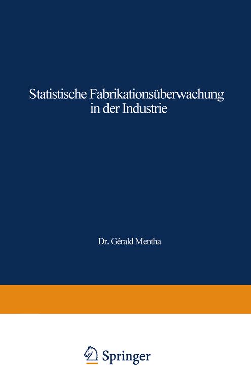 Produktbild: Statistische Fabrikations&uuml;berwachung in der Industrie