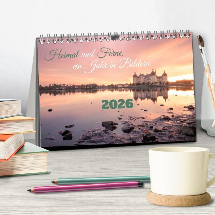 Produktbild: Heimat und Ferne, ein Jahr in Bildern (Tischkalender 2026 DIN A5 quer), CALVENDO Monatskalender
