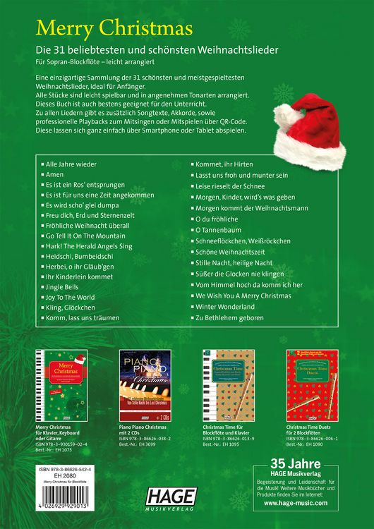 Produktbild: Merry Christmas f&uuml;r Blockfl&ouml;te