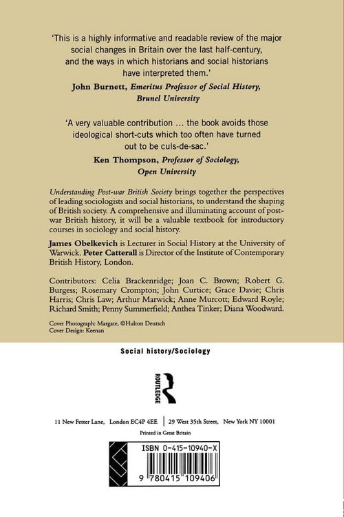 Produktbild: Understanding Post-War British Society