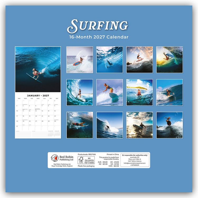 Produktbild: Surfing &ndash; Surfen 2027 &ndash; 16-Monatskalender