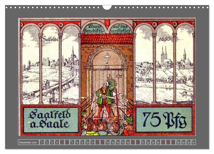 Produktbild: Gru&szlig; aus Saalfeld an der Saale (Wandkalender 2026 DIN A3 quer), CALVENDO Monatskalender