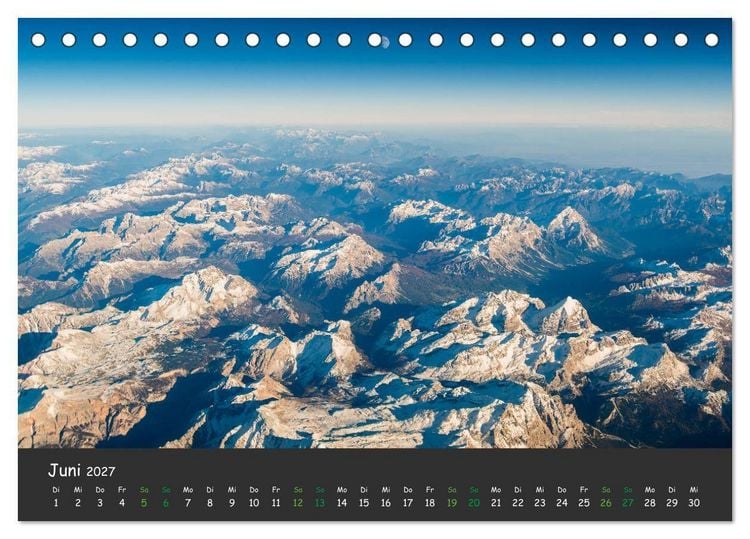 Produktbild: Pilot's-eye view - Die Welt von oben (Tischkalender 2027 DIN A5 quer), CALVENDO Monatskalender