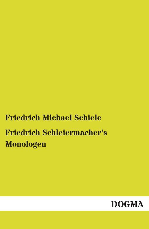Produktbild: Friedrich Schleiermacher's Monologen