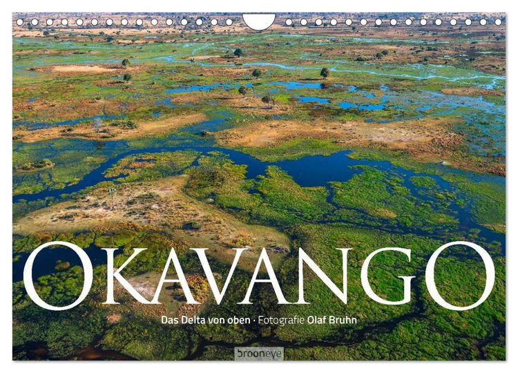 Produktbild: Okavango - Das Delta von oben (Wandkalender 2026 DIN A4 quer), CALVENDO Monatskalender
