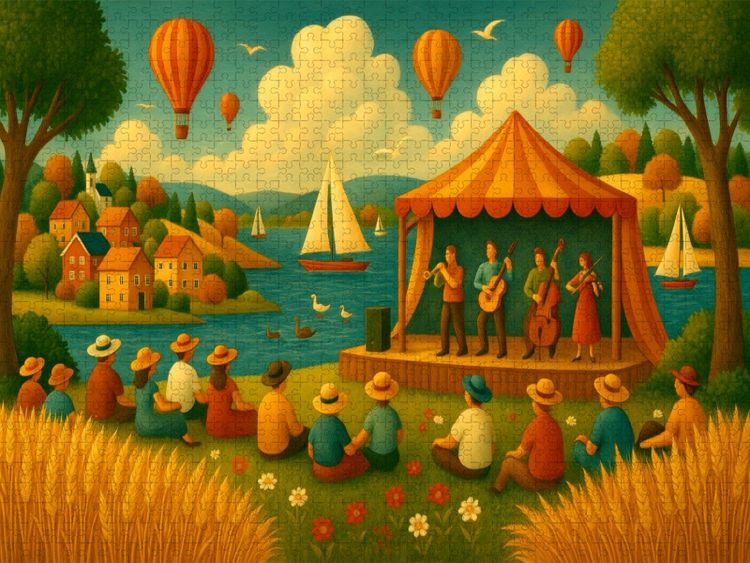 Produktbild: CALVENDO Puzzle Sommerfest am Wasser | 1000 Teile Lege-Gr&ouml;&szlig;e 64x48cm Foto-Puzzle f&uuml;r gl&uuml;ckliche Stunden