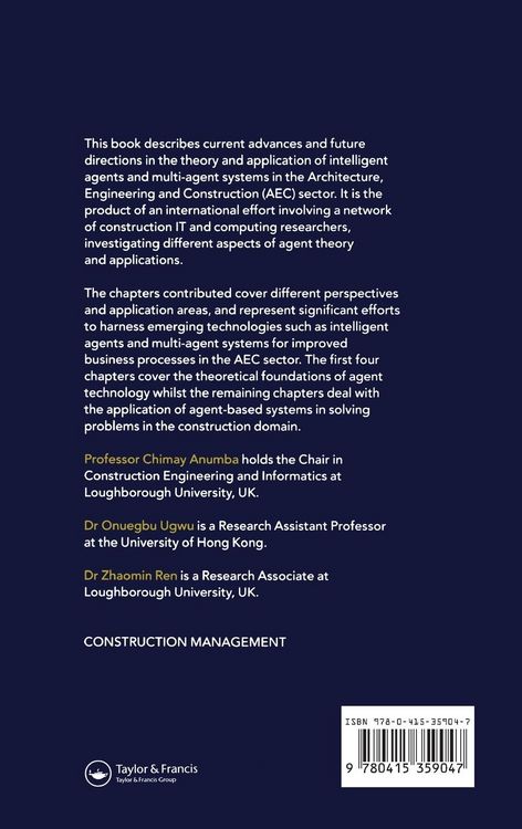 Produktbild: Agents and Multi-Agent Systems in Construction
