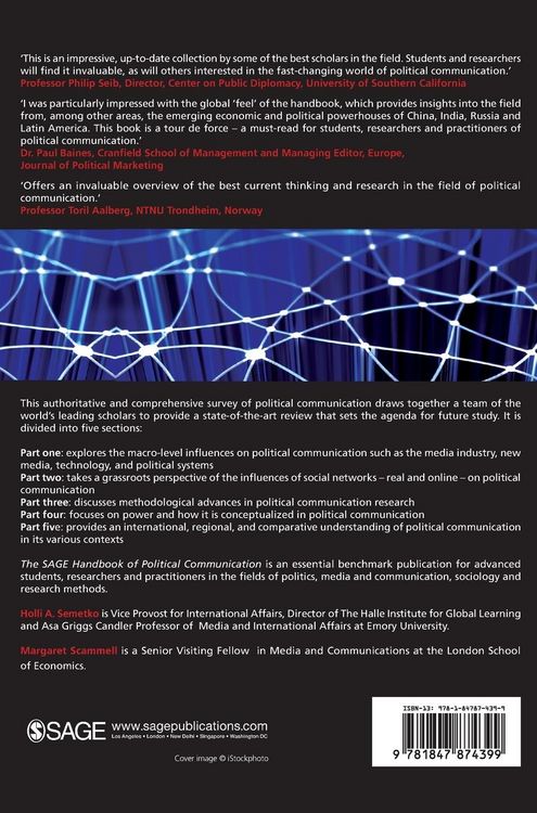 Produktbild: The SAGE Handbook of Political Communication