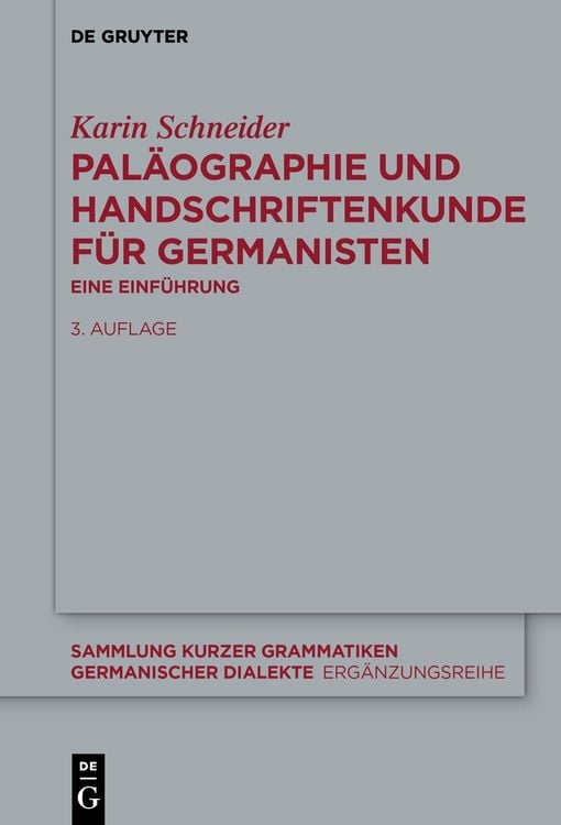 Produktbild: Pal&auml;ographie und Handschriftenkunde f&uuml;r Germanisten