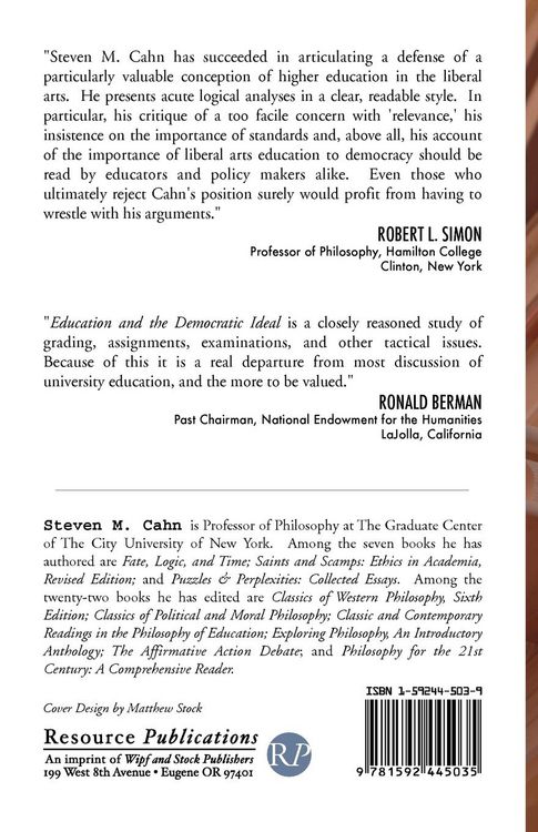Produktbild: Education and the Democratic Ideal
