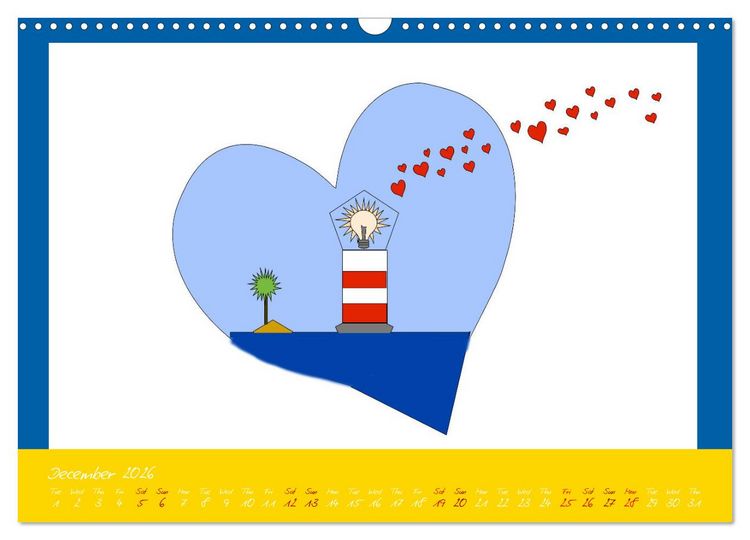 Produktbild: Lighthouse lights my way (Wall Calendar 2026 DIN A3 landscape), CALVENDO 12 Month Wall Calendar