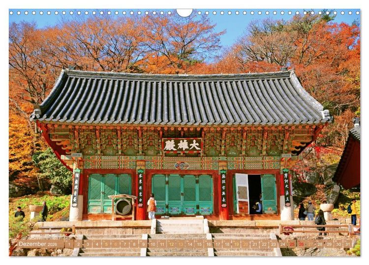 Produktbild: S&uuml;dkorea: Zwischen gelbem und japanischem Meer (Wandkalender 2026 DIN A3 quer), CALVENDO Monatskalender