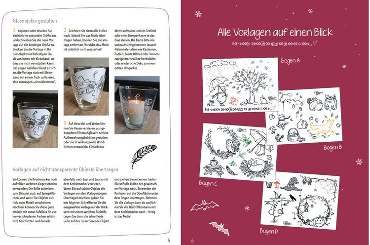 Produktbild: Vorlagenmappe Fensterdeko mit dem Kreidemarker - Herbst & Winter.