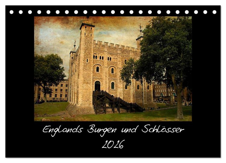 Produktbild: Englands Burgen und Schl&ouml;sser 2026 (Tischkalender 2026 DIN A5 quer), CALVENDO Monatskalender