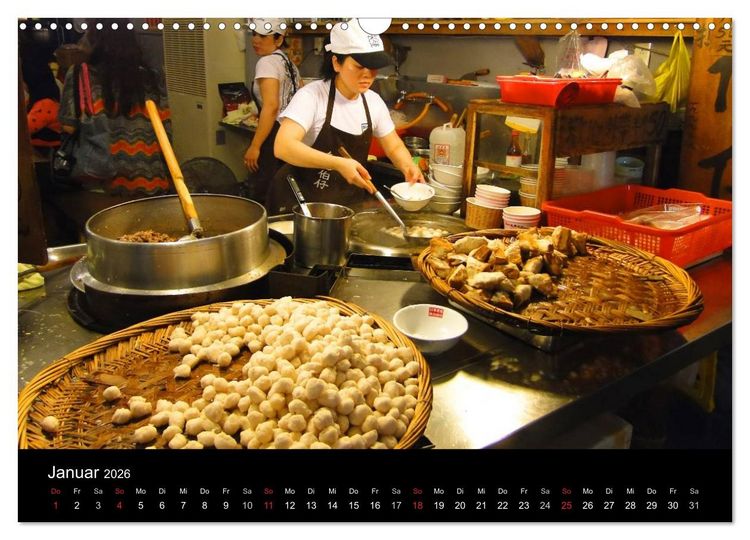 Produktbild: Taiwan kulinarisch erleben (Wandkalender 2026 DIN A3 quer), CALVENDO Monatskalender