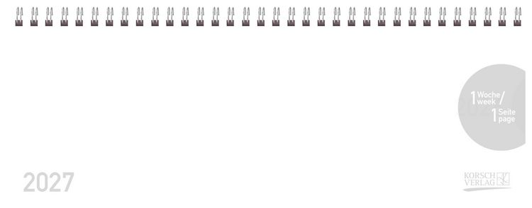 Produktbild: Tischkalender quer Classic Colourlux 2027 wei&szlig;