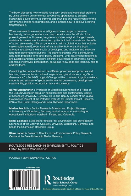 Produktbild: Long-Term Governance for Social-Ecological Change