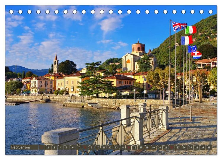 Produktbild: Lago Maggiore - Bezaubernde Orte am Ostufer (Tischkalender 2026 DIN A5 quer), CALVENDO Monatskalender