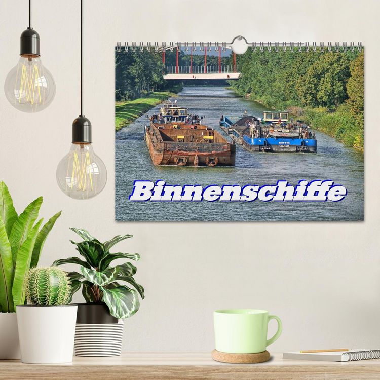Produktbild: Binnenschiffe (Wandkalender 2026 DIN A4 quer), CALVENDO Monatskalender