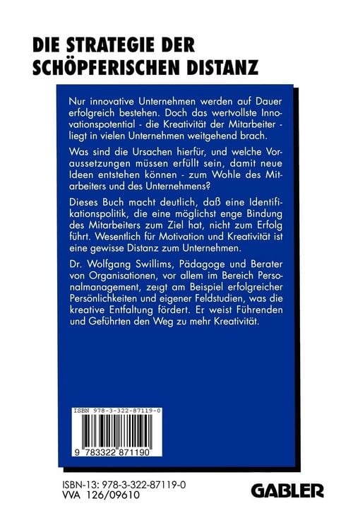 Produktbild: Die Strategie der sch&ouml;pferischen Distanz