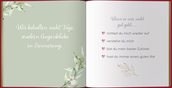 Produktbild: Erinnerungsbuch Lieblingsgedanke