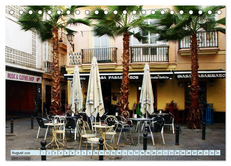 Produktbild: C&aacute;diz - Europas &auml;lteste Stadt (Tischkalender 2026 DIN A5 quer), CALVENDO Monatskalender
