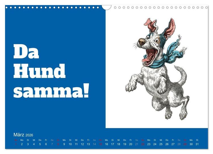 Produktbild: Gria&szlig; Eich! Bayern Kalender mit Dialekt und Mundart (Wandkalender 2026 DIN A3 quer), CALVENDO Monatskalender