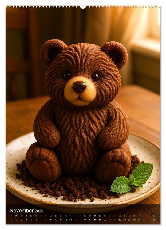 Produktbild: Tierische Desserts (hochwertiger Premium Wandkalender 2026 DIN A2 hoch), Kunstdruck in Hochglanz