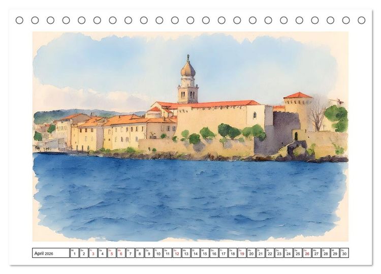 Produktbild: Vielf&auml;ltiges Urlaubsland Kroatien (Tischkalender 2026 DIN A5 quer), CALVENDO Monatskalender