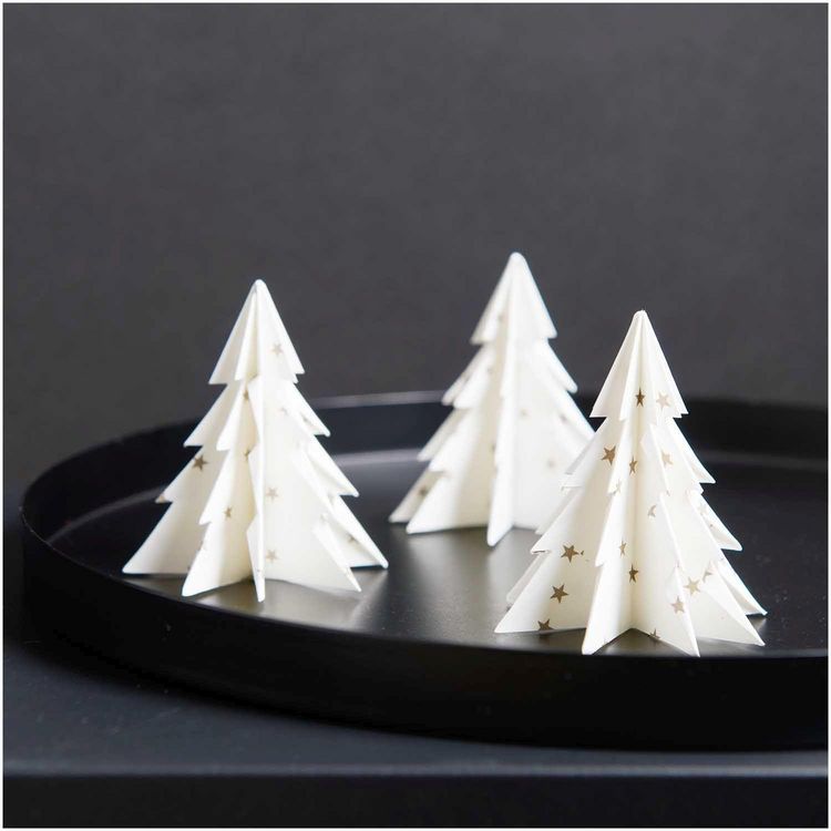Produktbild: Origami 15x15 cm Sterne wei&szlig;/gold MIX 32 Blatt, 130 g/m&sup2;