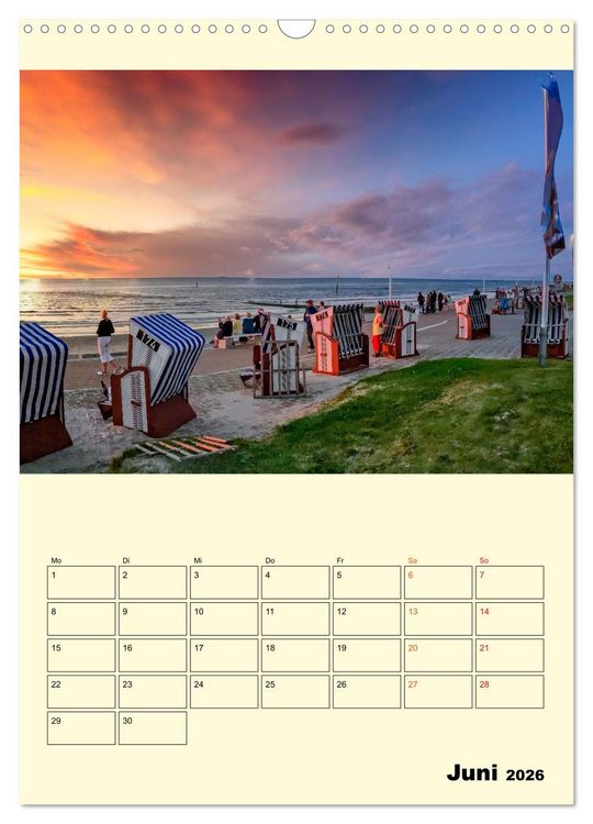 Produktbild: Meine geliebte Nordsee (Wandkalender 2026 DIN A3 hoch), CALVENDO Monatskalender
