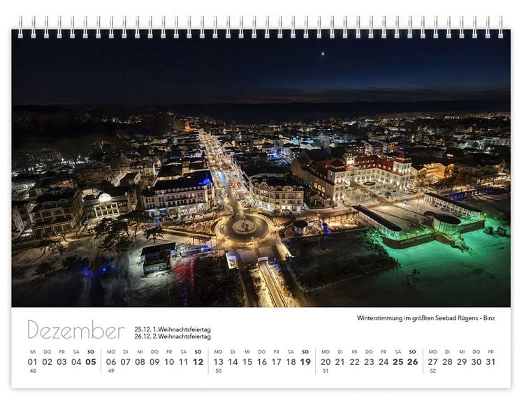 Produktbild: Kalender R&uuml;gen Luftaufnahmen kompakt 2027