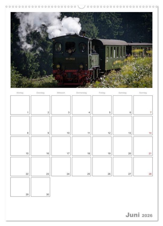 Produktbild: Mit Dampf durch den Harz (Wandkalender 2026 DIN A2 hoch), CALVENDO Monatskalender